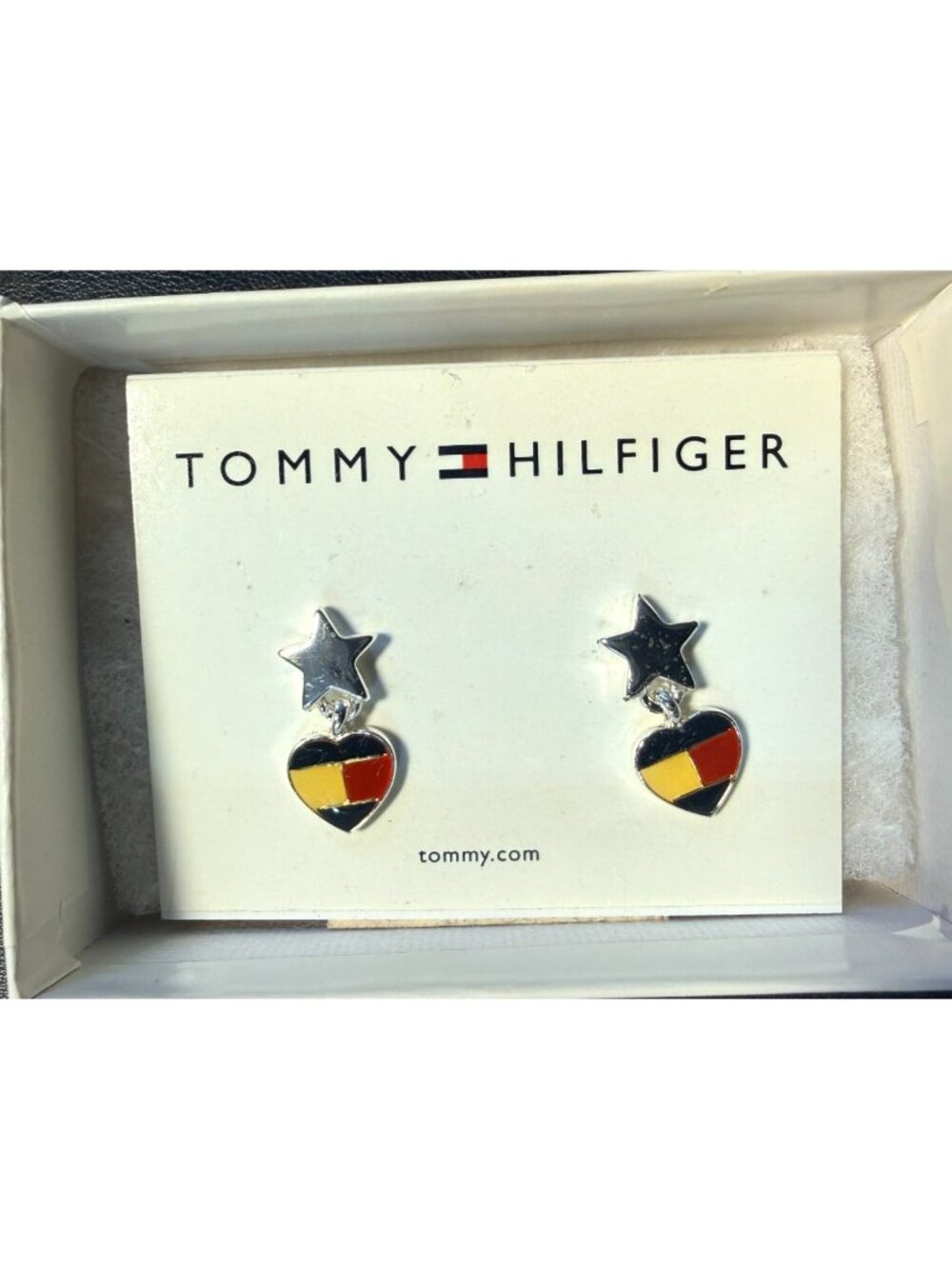 Tommy Hilfiger Blue,Red,Yellow and‎ Silver Earrings Set